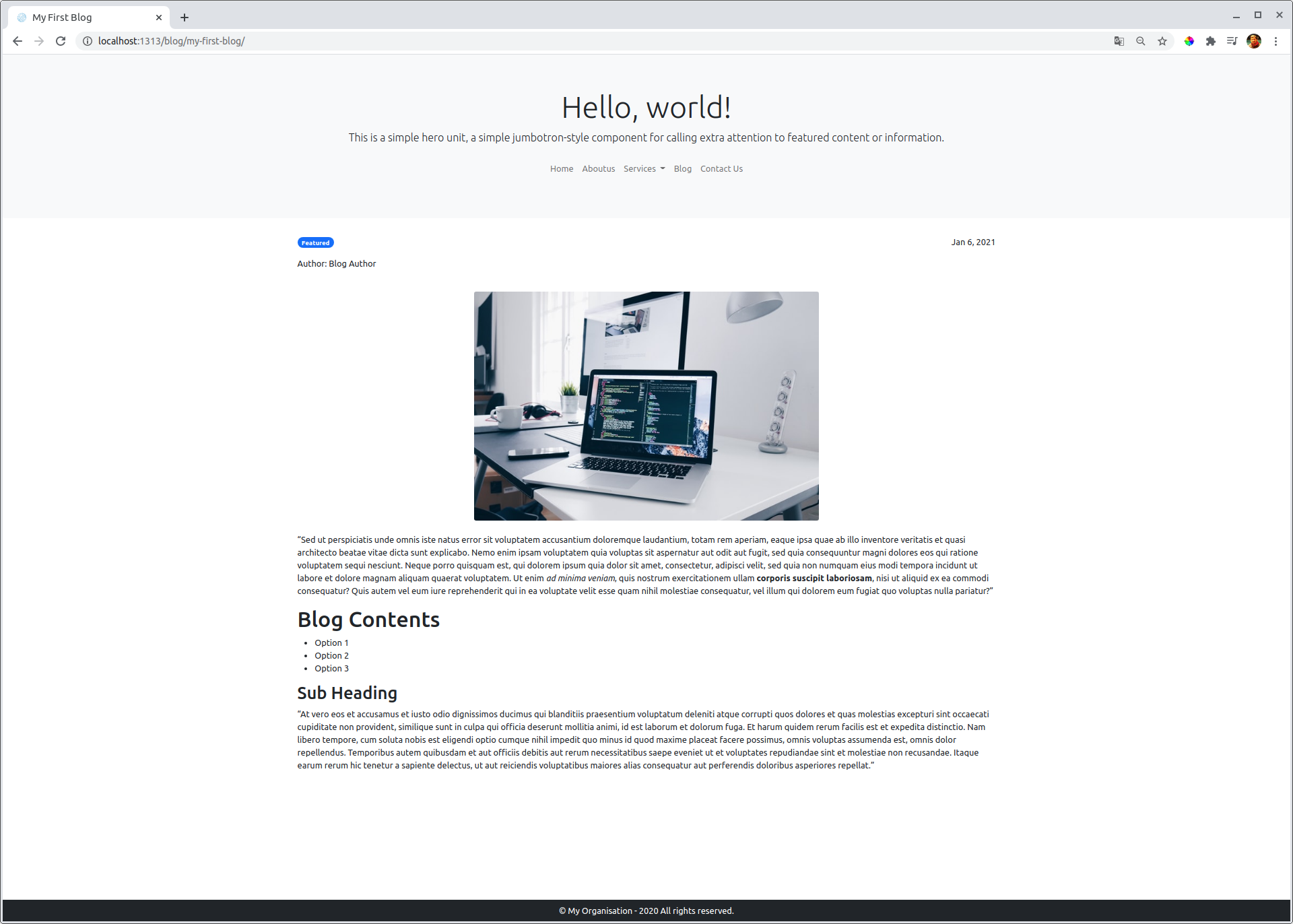 My First Blog